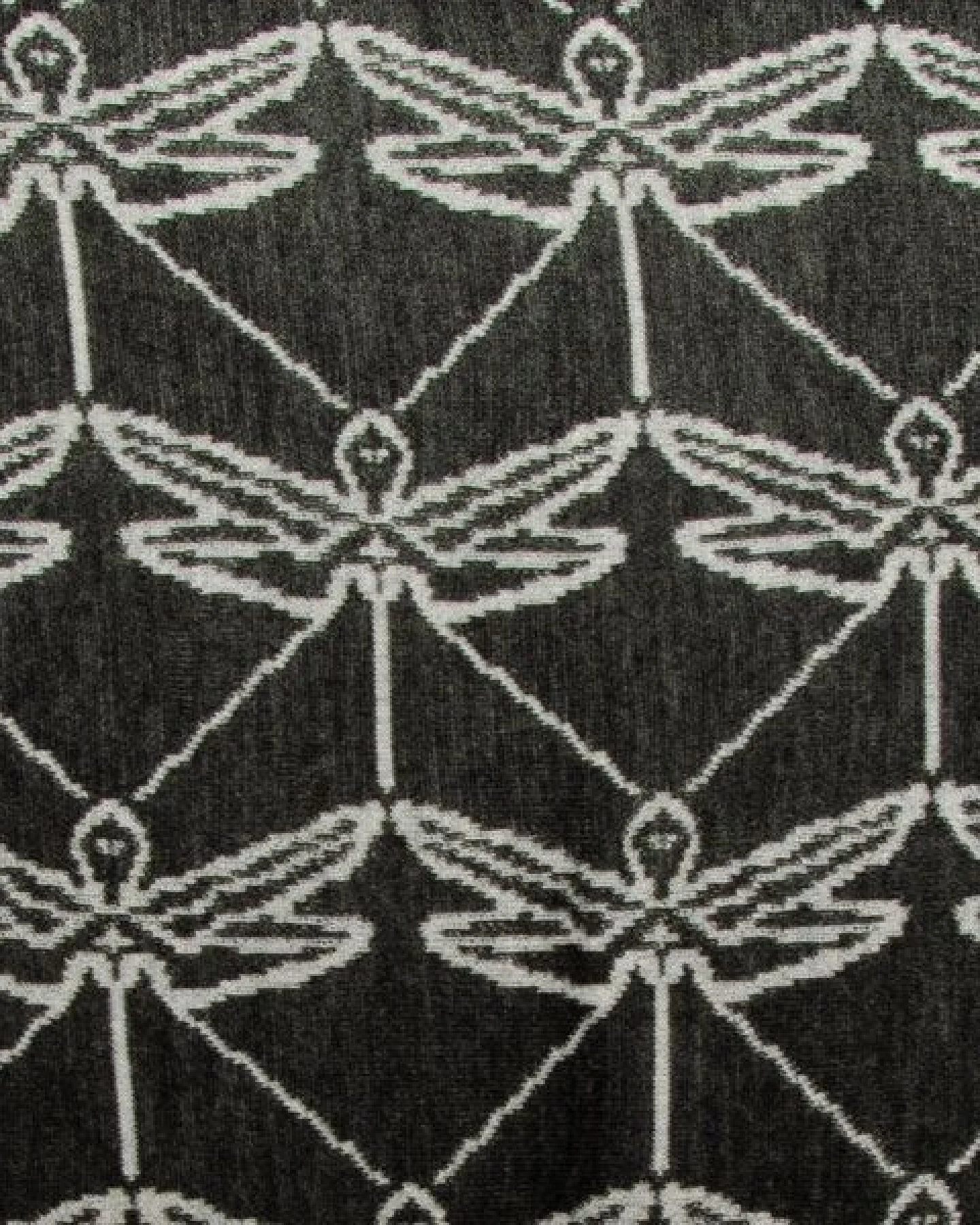 LANARTO slow fashion Stola dreieckiges Schultertuch Libelle zweifarbig gestrickt aus Merinowolle – Ansicht 3