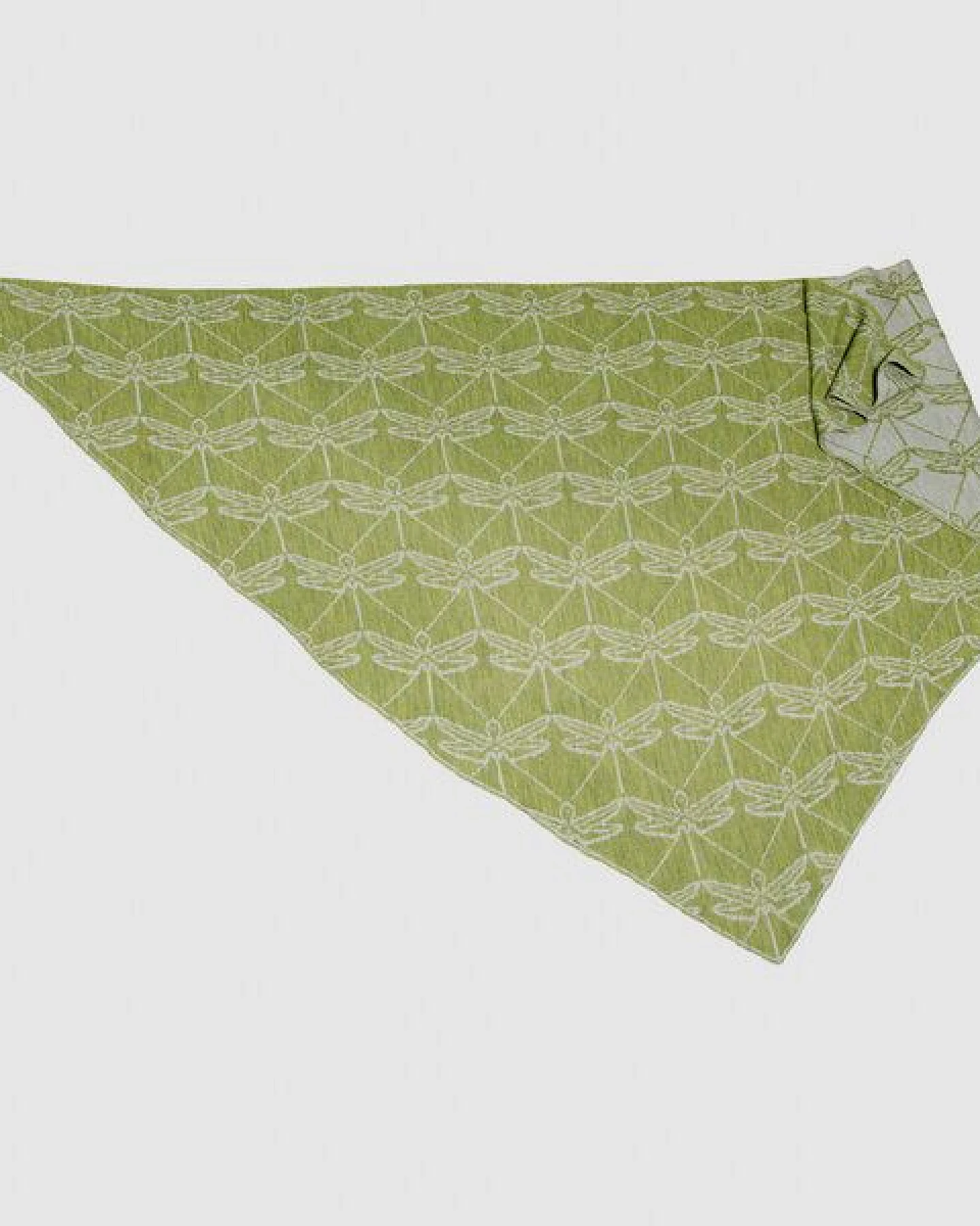 LANARTO slow fashion Stola dreieckiges Schultertuch Libelle zweifarbig gestrickt aus Merinowolle – Ansicht 2