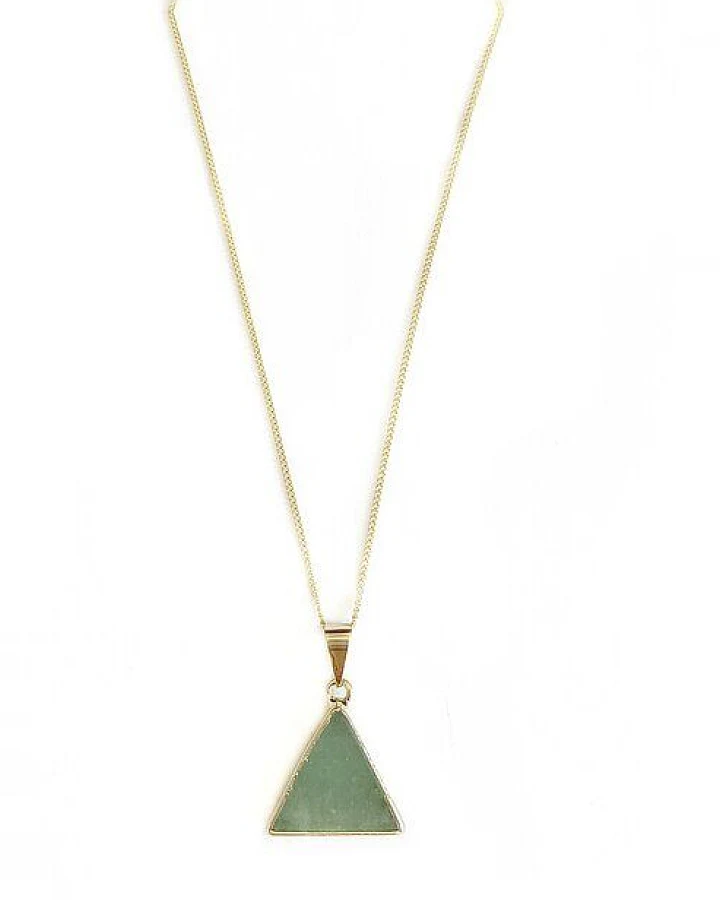 Aventurin Dreieck Halskette vergoldet von Crystal and Sage