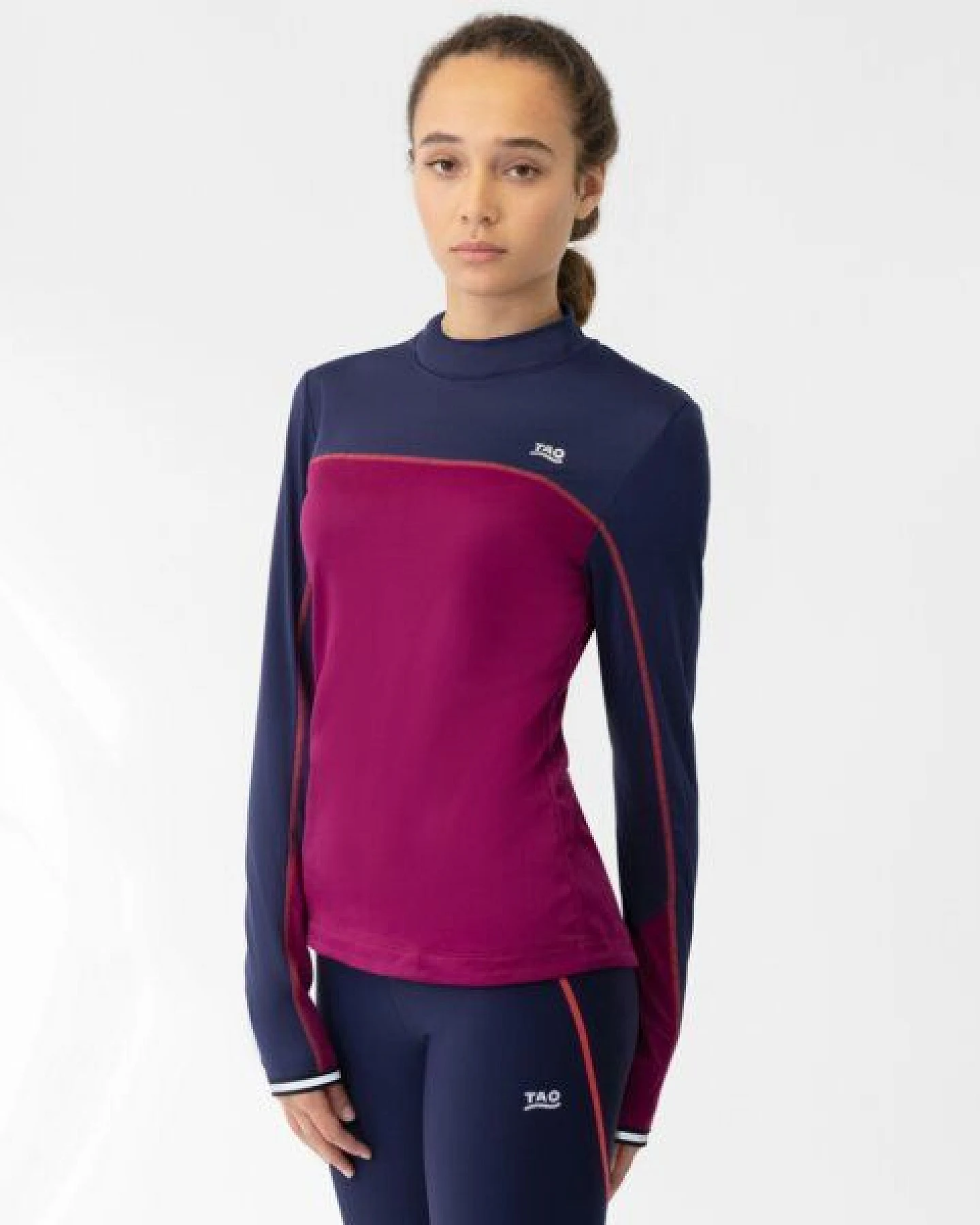 TAO Sportswear Atmungsaktives Damen Langarm Laufshirt GAIA mit Stehkragen – Ansicht 2