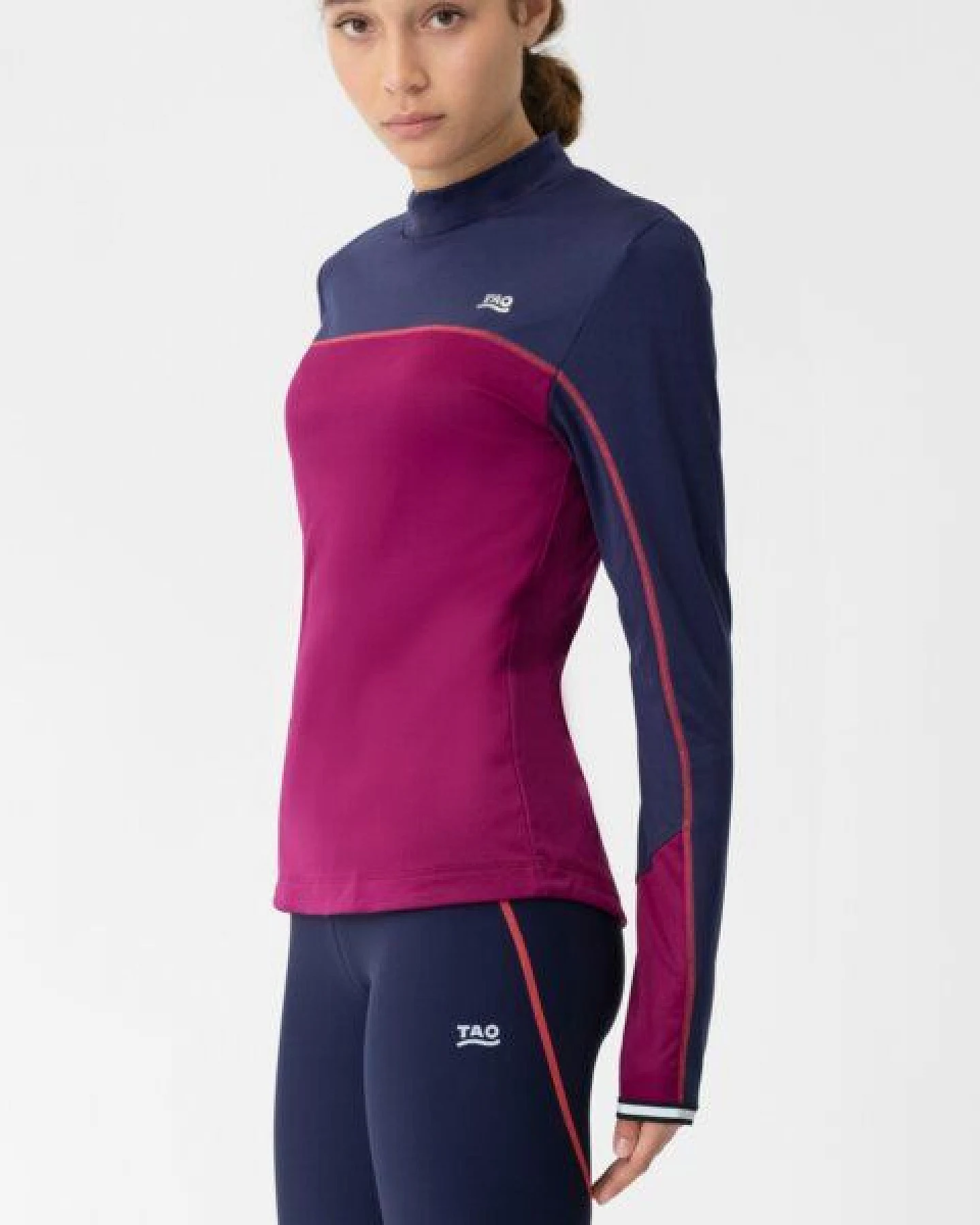 TAO Sportswear Atmungsaktives Damen Langarm Laufshirt GAIA mit Stehkragen – Ansicht 3
