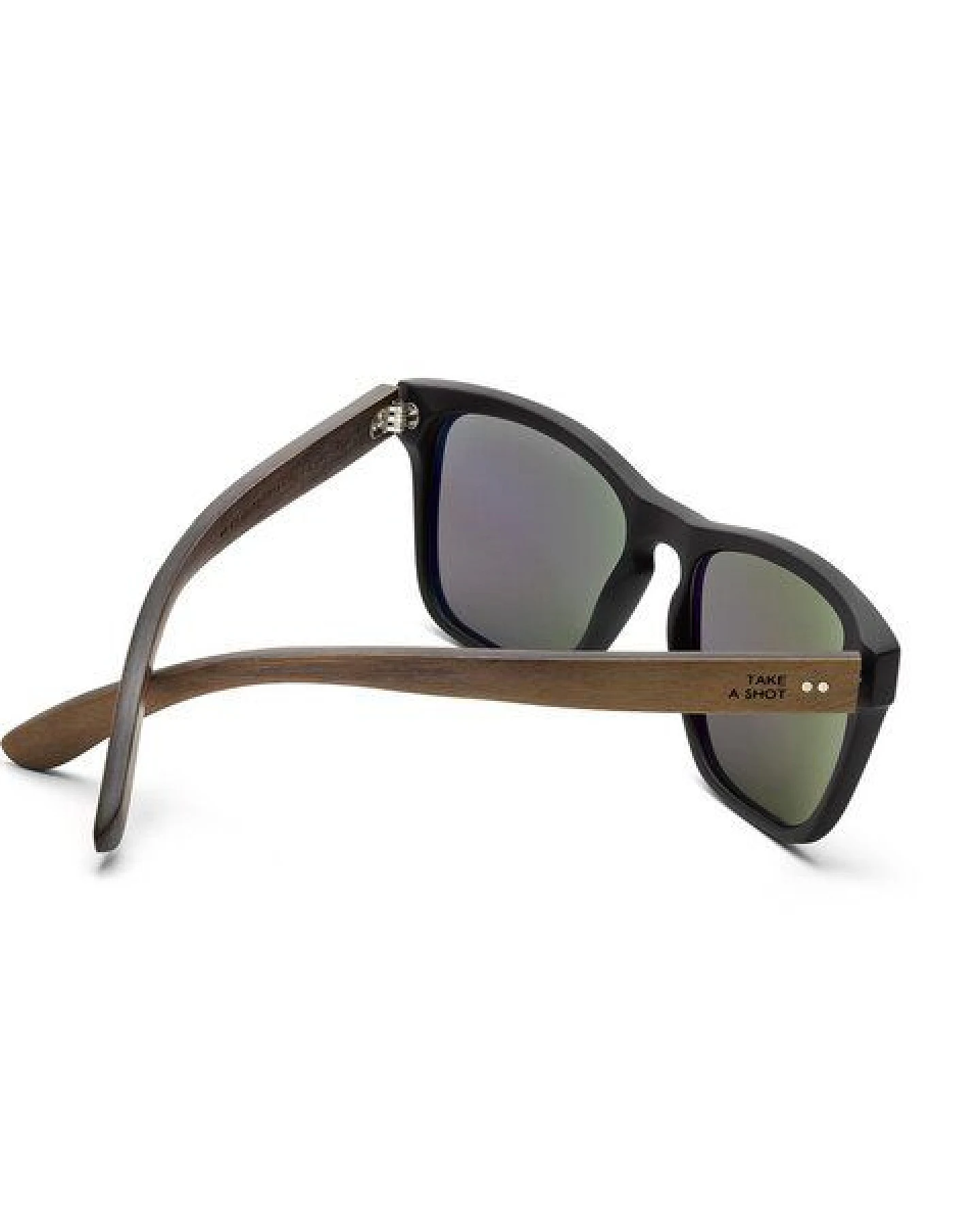 TAKE A SHOT Holz Sonnenbrille Eckig für Herren im Sportlichen Design – Ansicht 3
