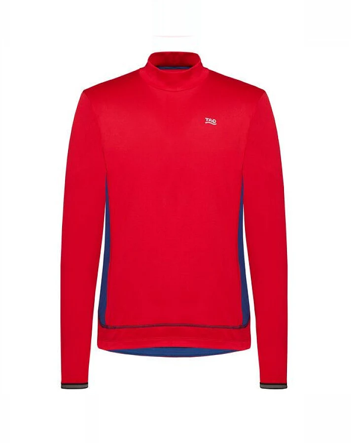 TAO Sportswear Warmes Herren Langarm Laufshirt HALVAR mit Stehkragen