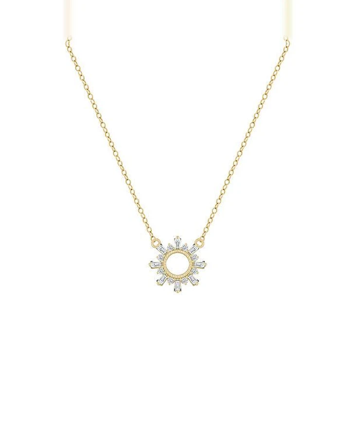 Eppi Kette mit Synthetischen Baguette und Round Diamanten Caibre