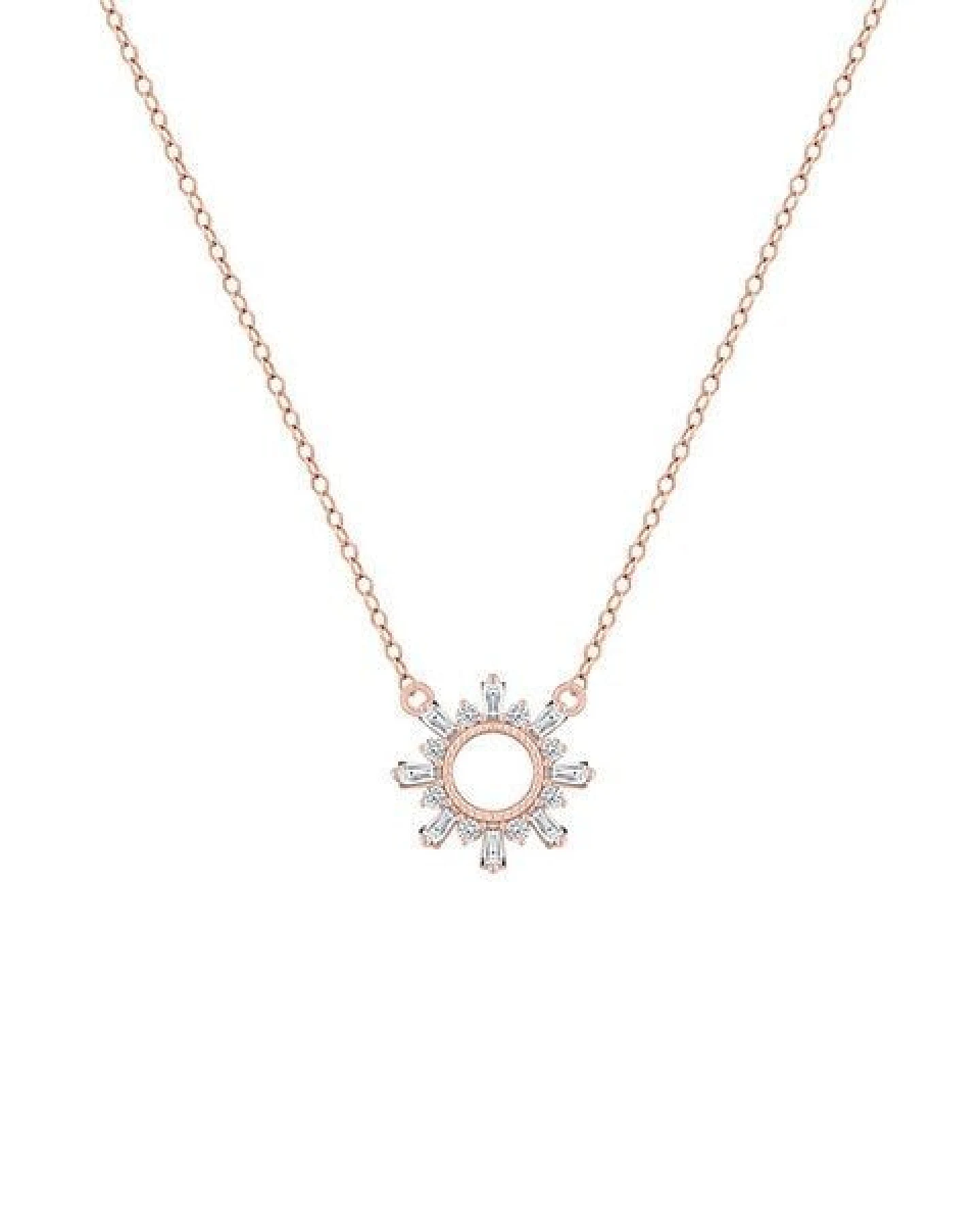 Eppi Kette mit Synthetischen Baguette und Round Diamanten Caibre – Ansicht 3