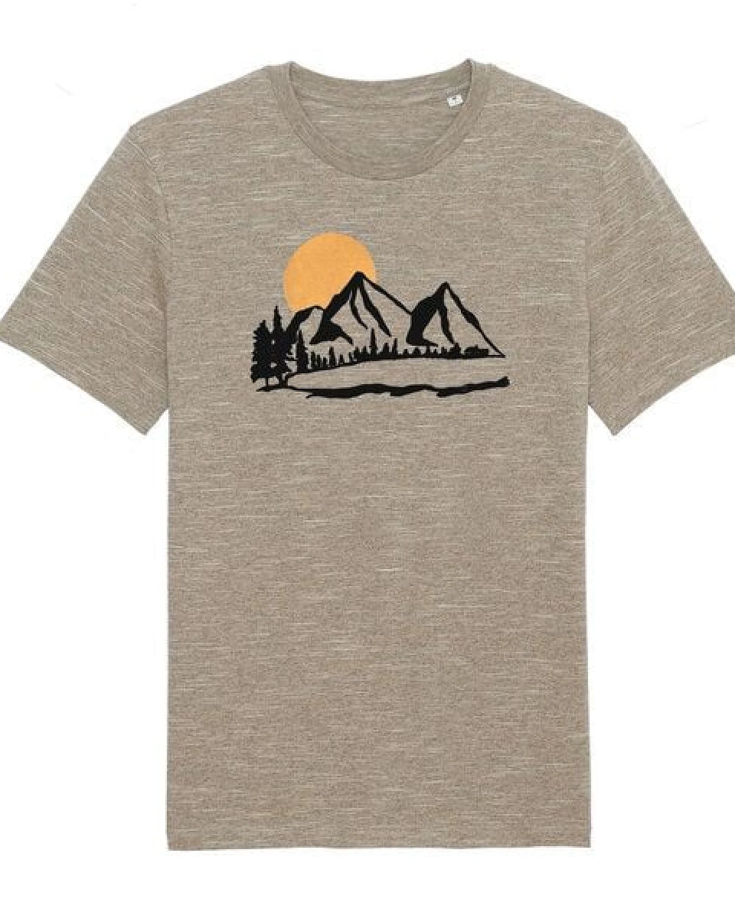Spangeltangel T-Shirt "Bergluft", nachhaltig, Herren - Natur Bio-Baumwolle Berge Bergsee – Ansicht 2