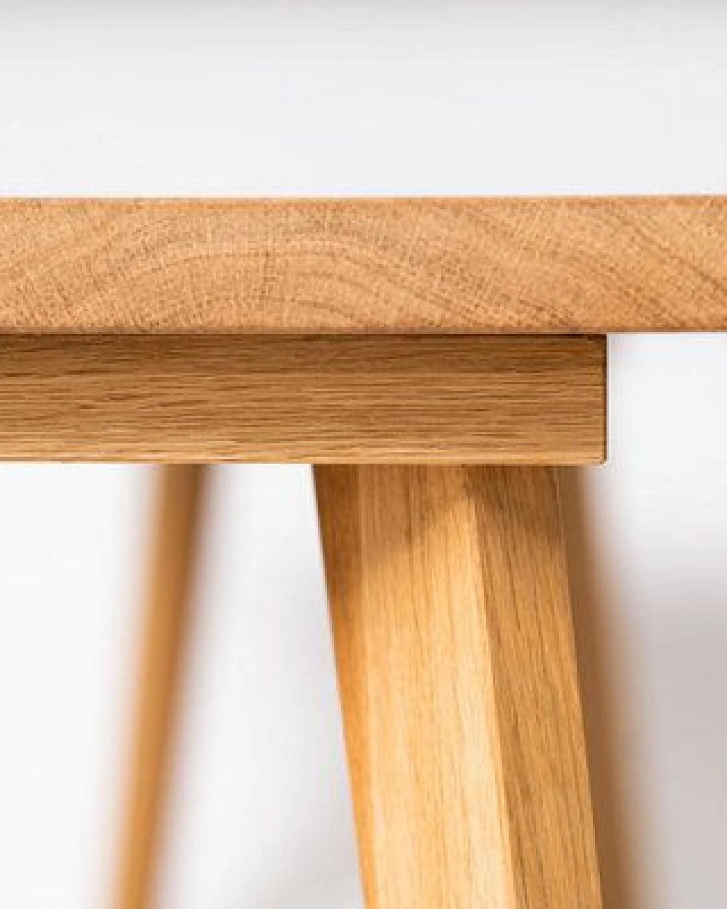 kleiderleiter_de Holzbank, Garderobenbank BENT aus massivem Eichenholz 60, 100 oder 140 cm – Ansicht 2