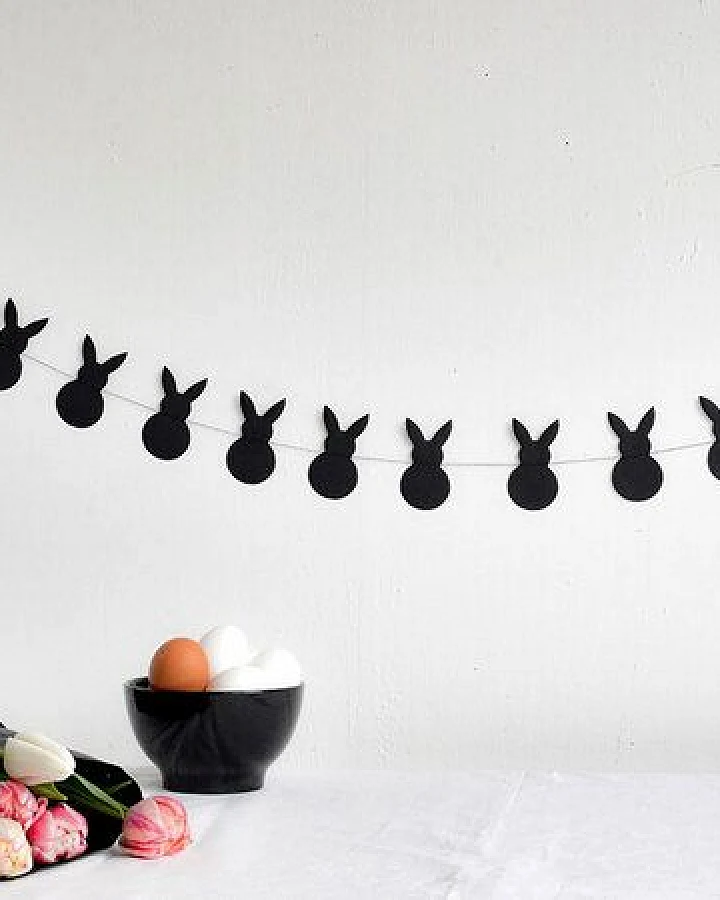 renna deluxe Osterhasen Girlande aus Papier, Osterdeko handgefertigt