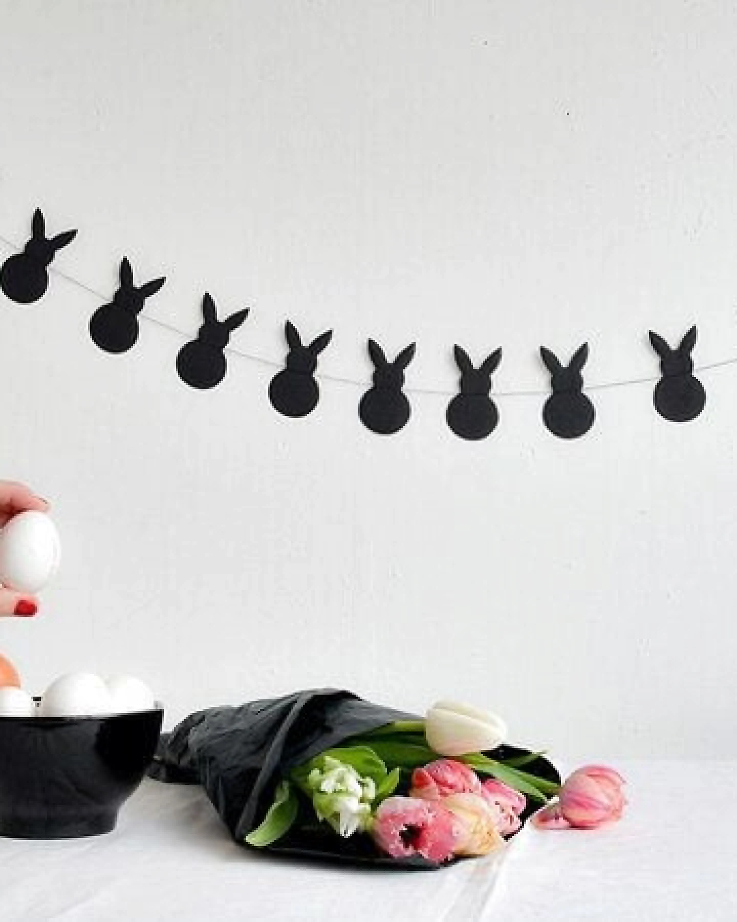 renna deluxe Osterhasen Girlande aus Papier, Osterdeko handgefertigt – Ansicht 2
