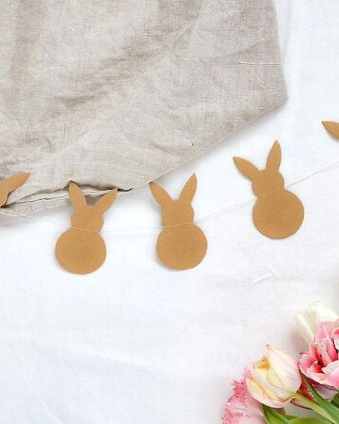 renna deluxe Osterhasen Girlande aus Papier, Osterdeko handgefertigt – Ansicht 3