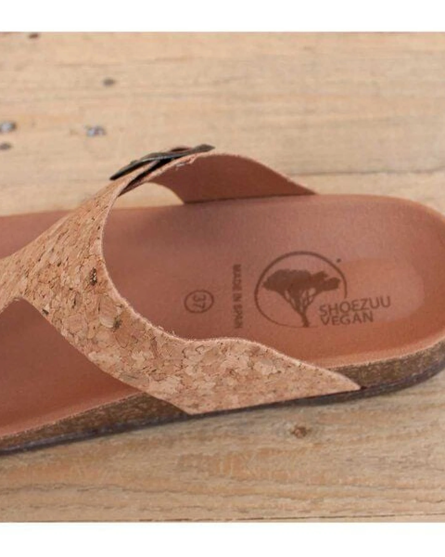 Shoezuu Vegan Vegane Kork Toe Post Zehentrenner Sandalen – Ansicht 3