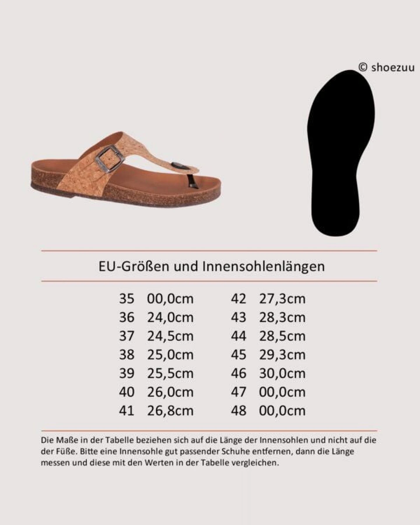 Shoezuu Vegan Vegane Kork Toe Post Zehentrenner Sandalen – Ansicht 4