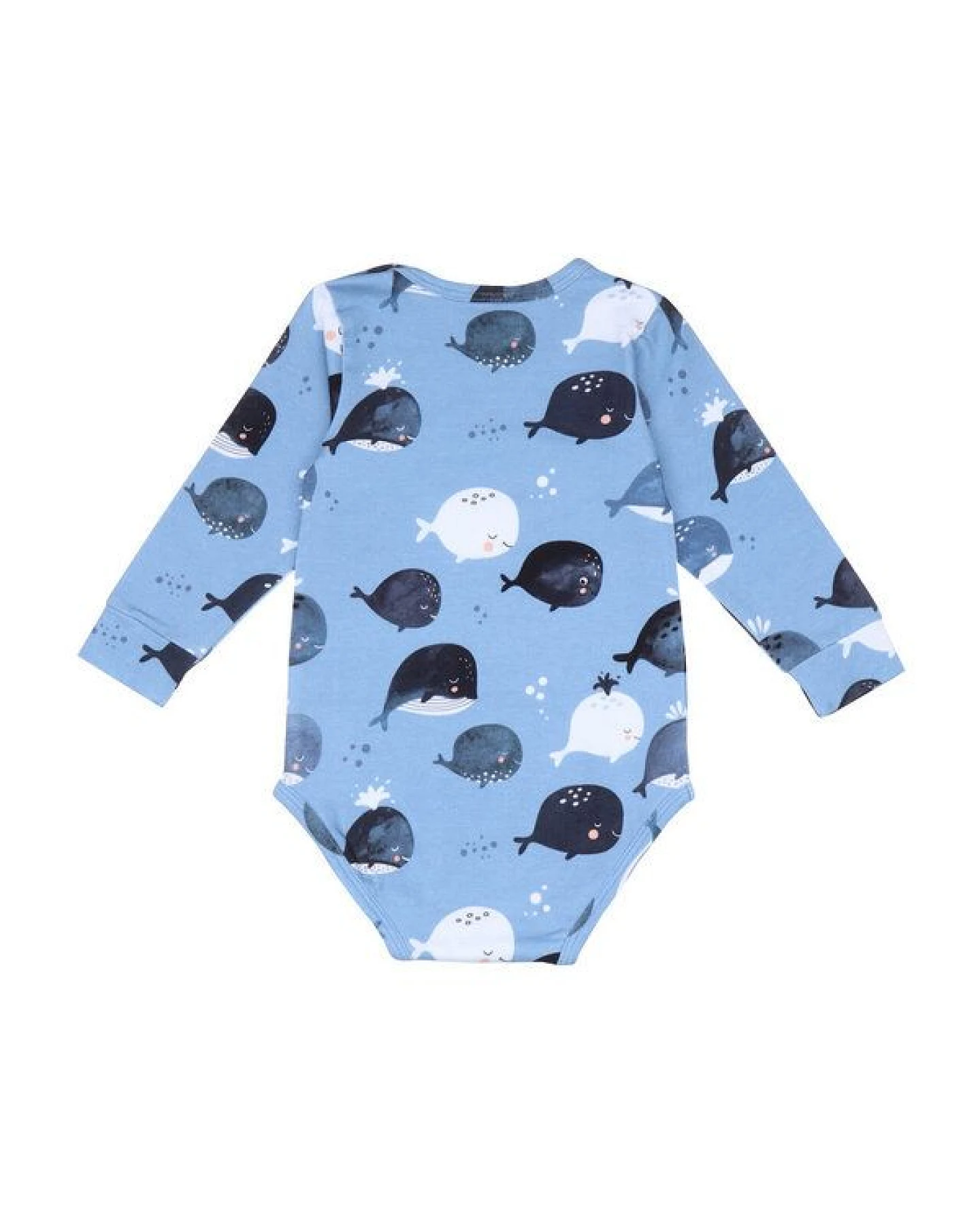 Baby Body Langarm *Cute Whales* Gots & Bio – Ansicht 2