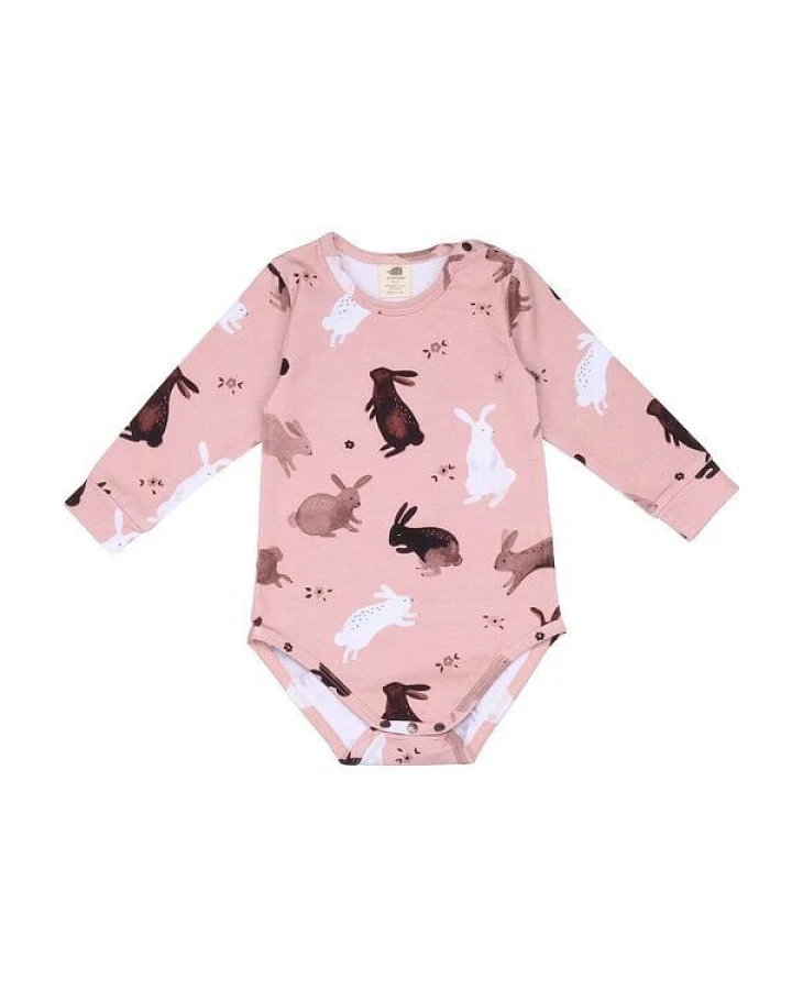 Baby Body Langarm *Happy Rabbits* Gots & Bio