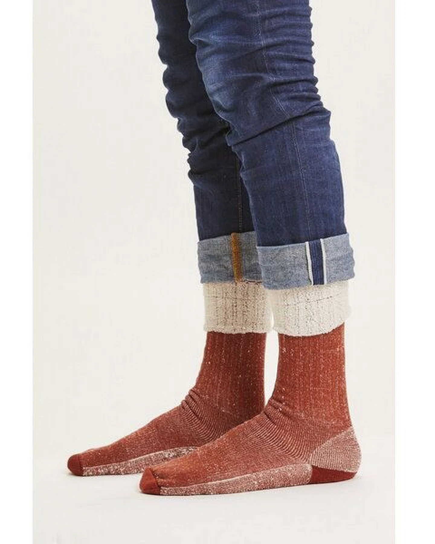 KnowledgeCotton Apparel Extra lange Wintersocken HIGH TERRY SOCKS mit Bio-Wolle – Ansicht 2