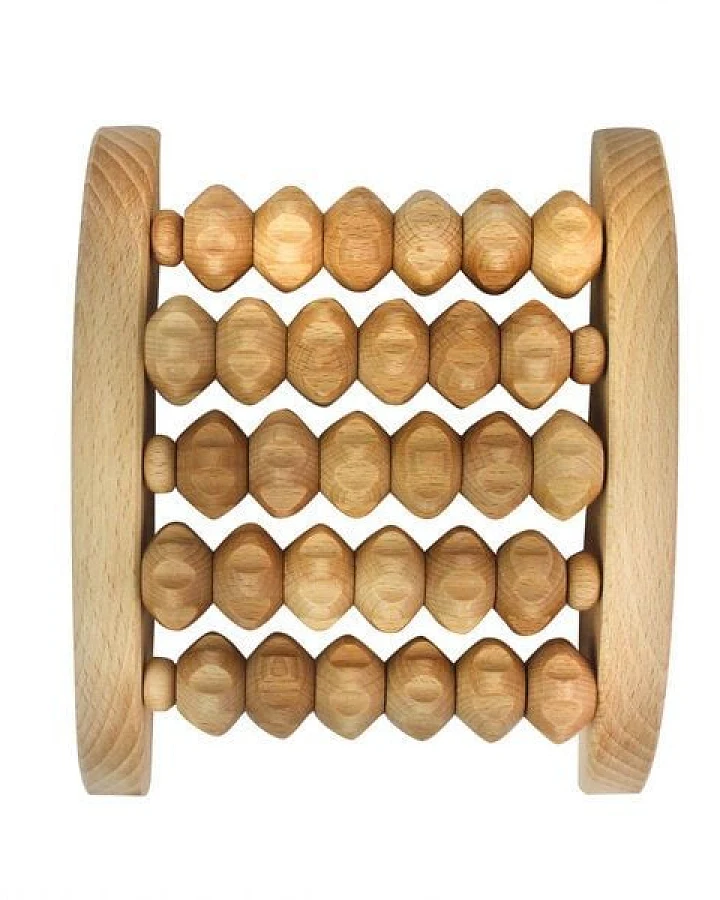 Mitienda Shop Fußmassagegerät aus Holz klein mit Rollensträngen