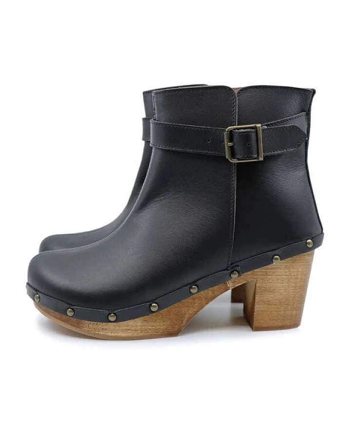 Sophia - Clogs Stiefel mit Absatz - Premium Holz Clogs von me&myClogs - mid heel