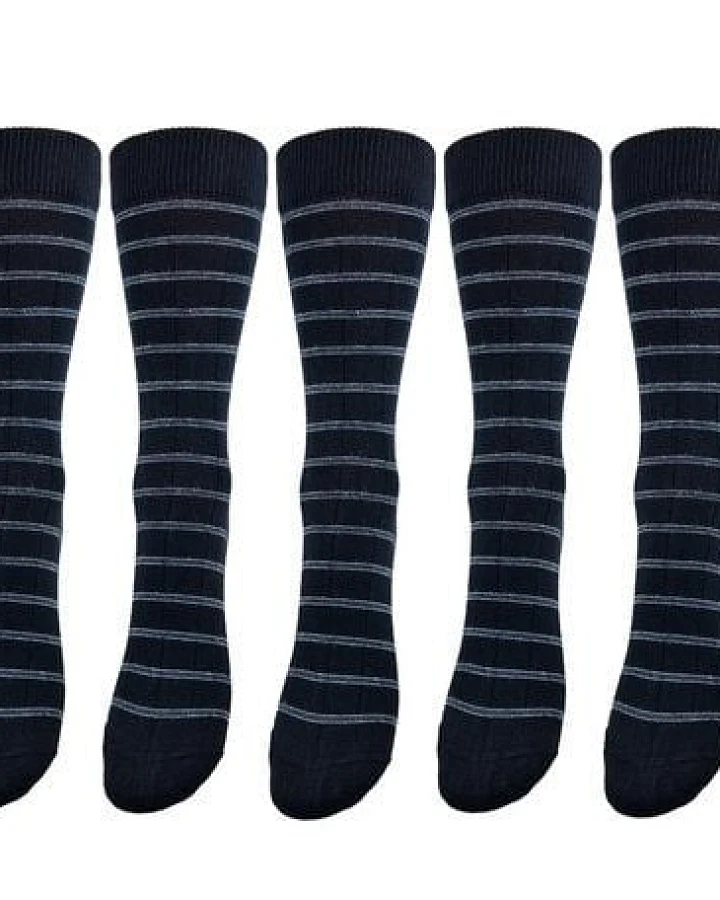 Bruno Barella GOTS zertifizierte Biobaumwolle Socken schwarz gestreift "in 7er Pack"