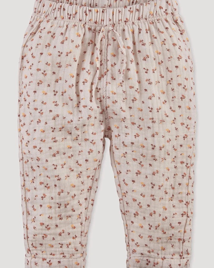 hessnatur Baby Musselin Hose aus Bio-Baumwolle - orange - Größe 50/56