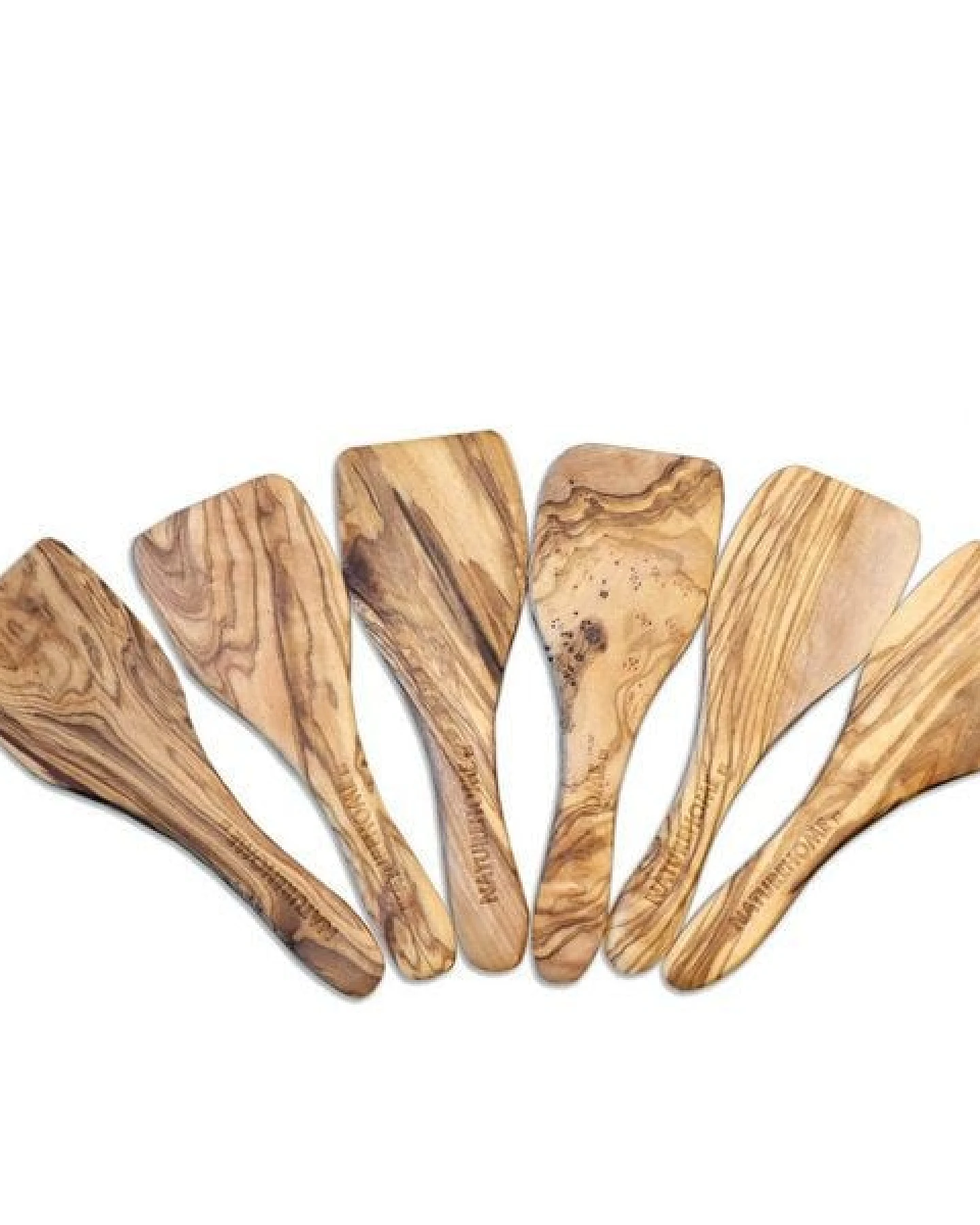 NATUREHOME Raclette Set Olivenholz - 6 Holz-Schaber für Raclette Pfännchen – Ansicht 4