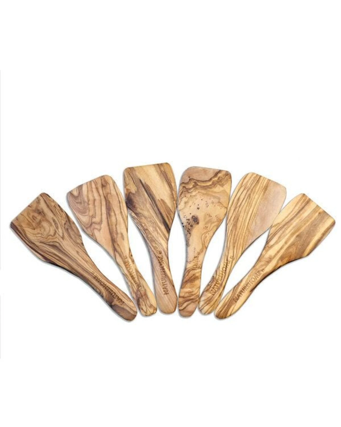 NATUREHOME Raclette Set Olivenholz - 6 Holz-Schaber für Raclette Pfännchen – Ansicht 4