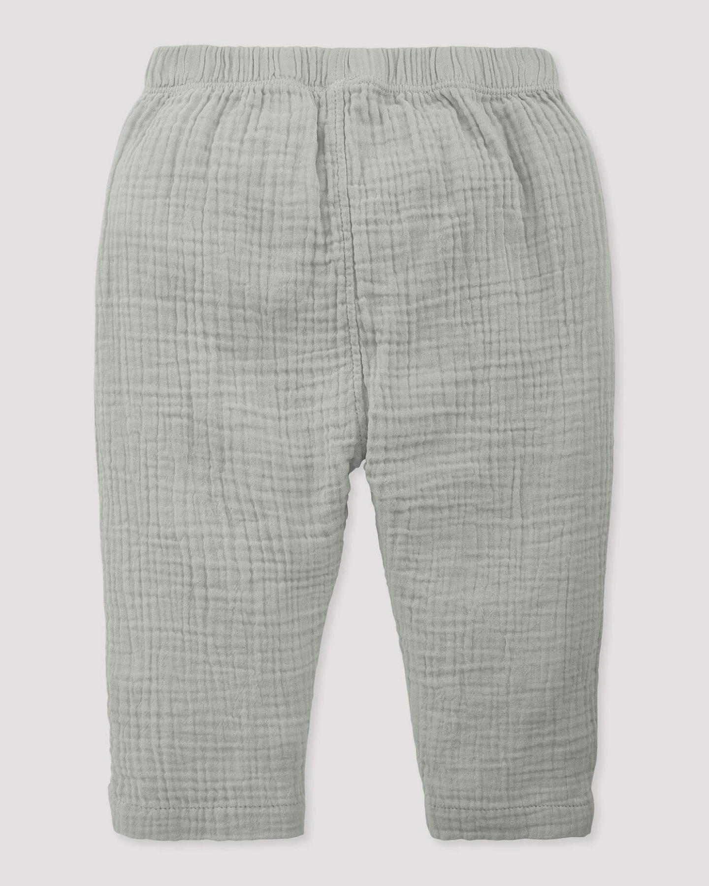 hessnatur Baby Musselin Hose aus Bio-Baumwolle - grau - Größe 98/104 – Ansicht 2