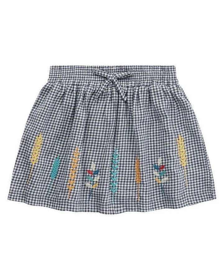 sense-organics Flanell Rock mit Stickerei