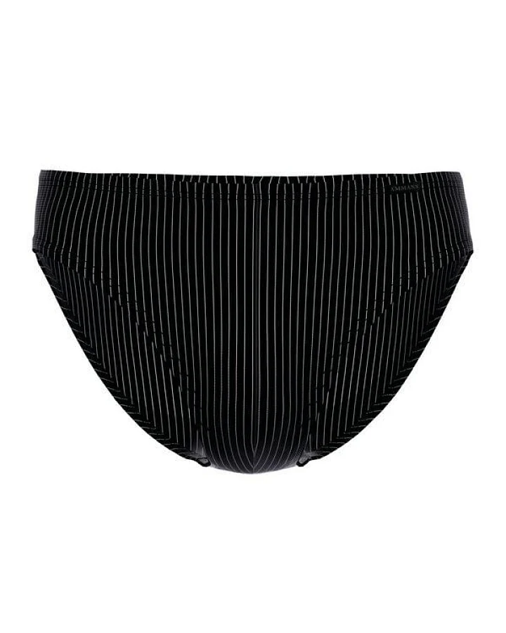 Ammann Herren Slip Unterhose schwarz gestreift aus Bio-Baumwolle