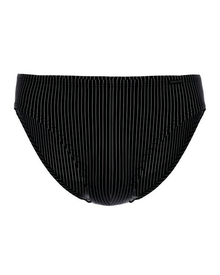 Ammann Herren Slip Unterhose schwarz gestreift aus Bio-Baumwolle
