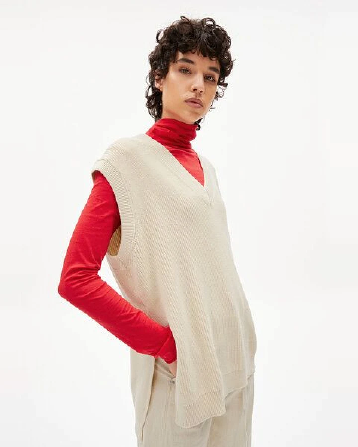 ARMEDANGELS VARNAA SOFT - Damen Pullunder aus Bio-Baumwolle