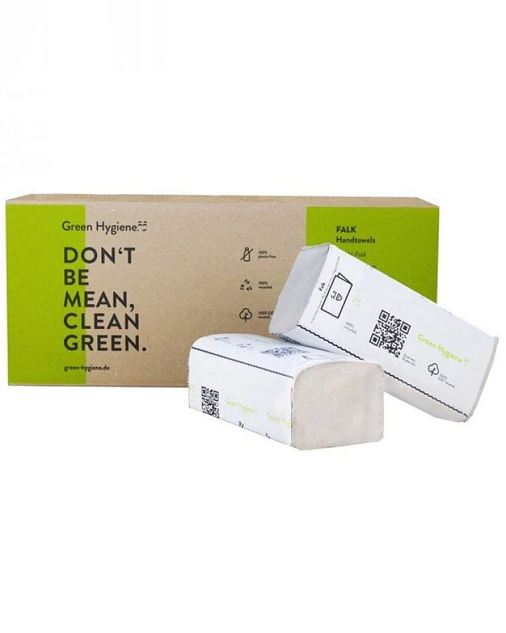Green Hygiene Papierhandtücher FALK, 1-lagig, 5.000 Tücher, V-Falz
