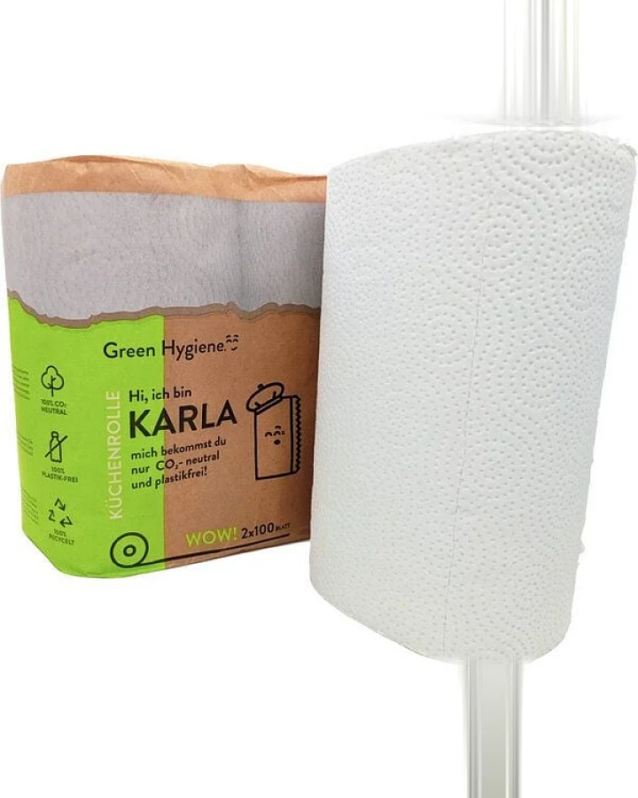 Green Hygiene Küchenrolle KARLA, 3-lagig, 2x100 Blatt