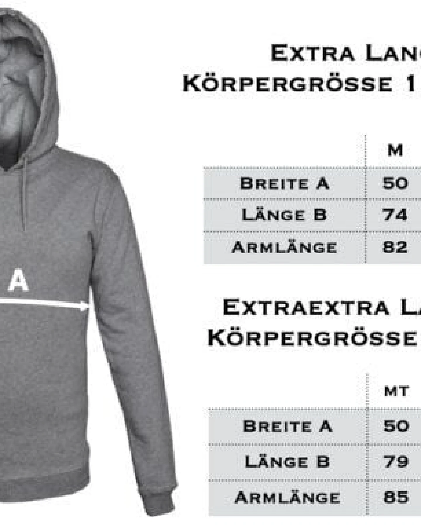 LANGER JUNG Hoodie extra lang – Ansicht 2