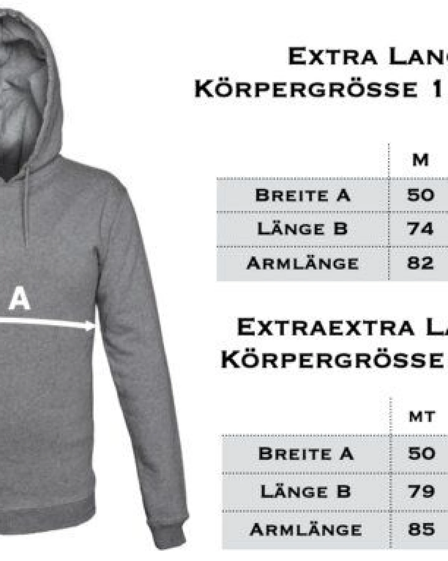 LANGER JUNG Hoodie extra lang – Ansicht 2