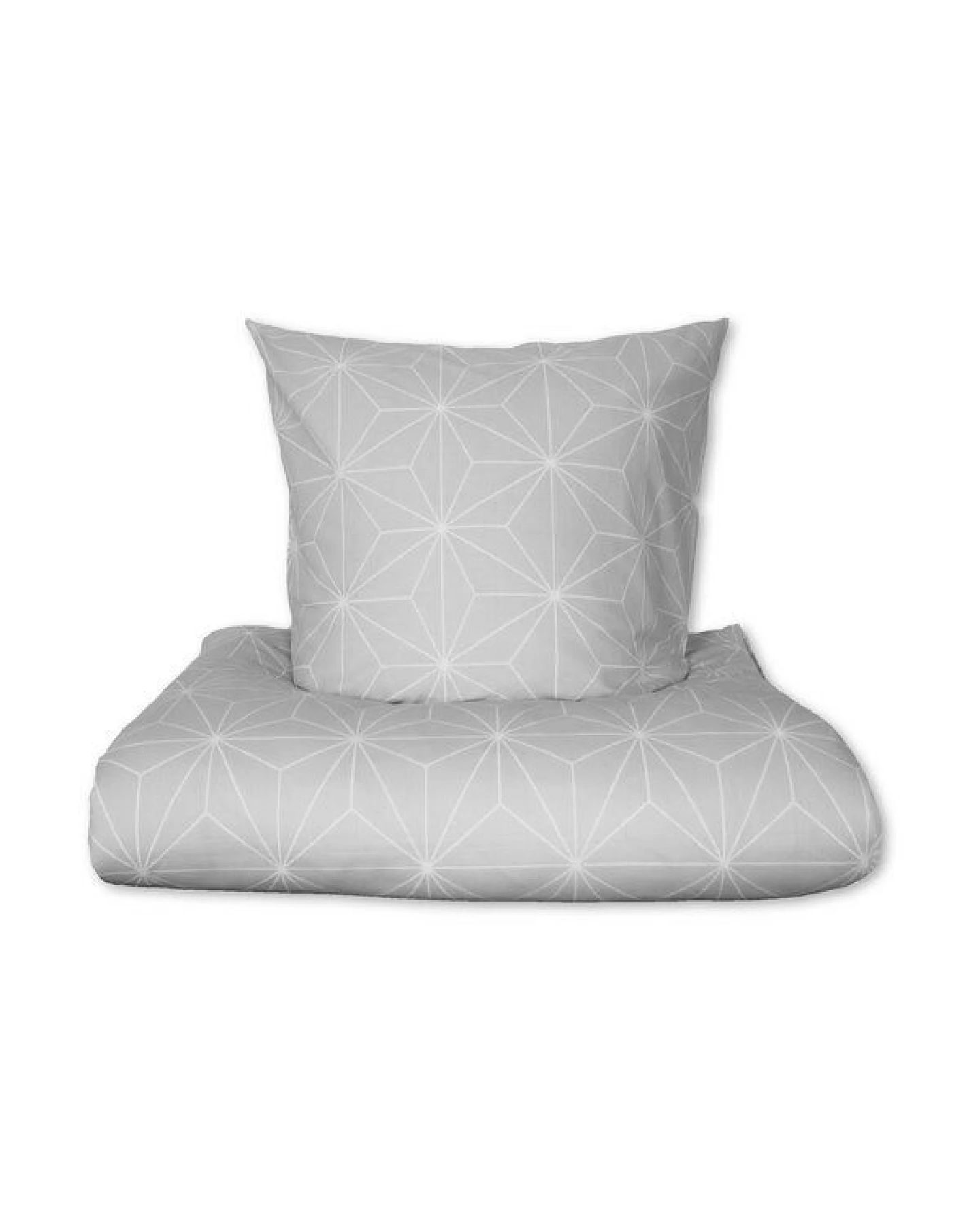 jilda-tex Bettwäsche "Simple Geometric Grey" 100% Bio-Baumwolle 135x200 + 80x80 cm – Ansicht 2
