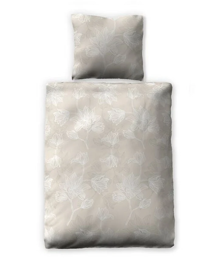 jilda-tex Bettwäsche "Natural Flowers" 100% Bio-Baumwolle 135x200 + 80x80 cm