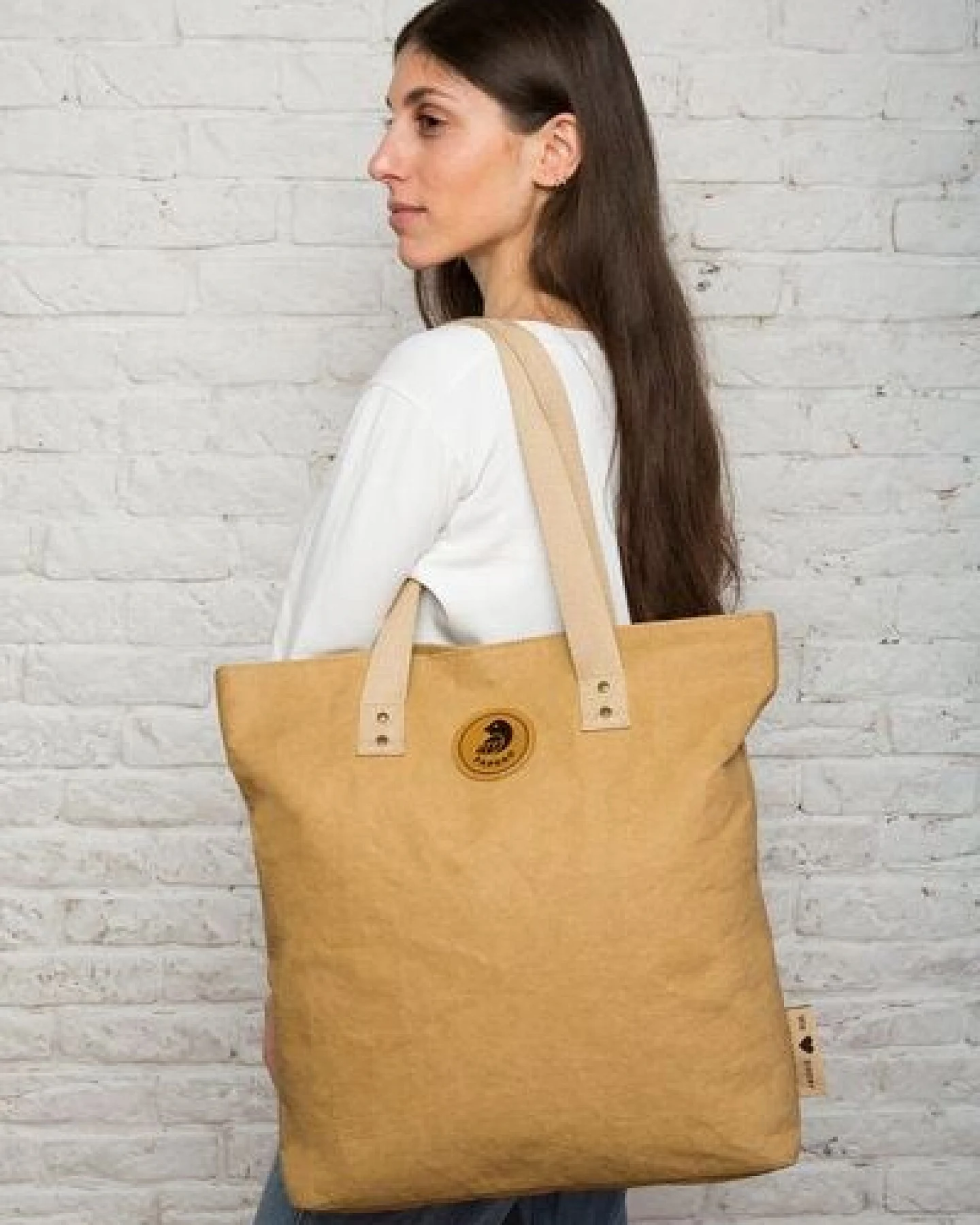 Shopper Tasche aus Kraft Papier PAPERO – Ansicht 4