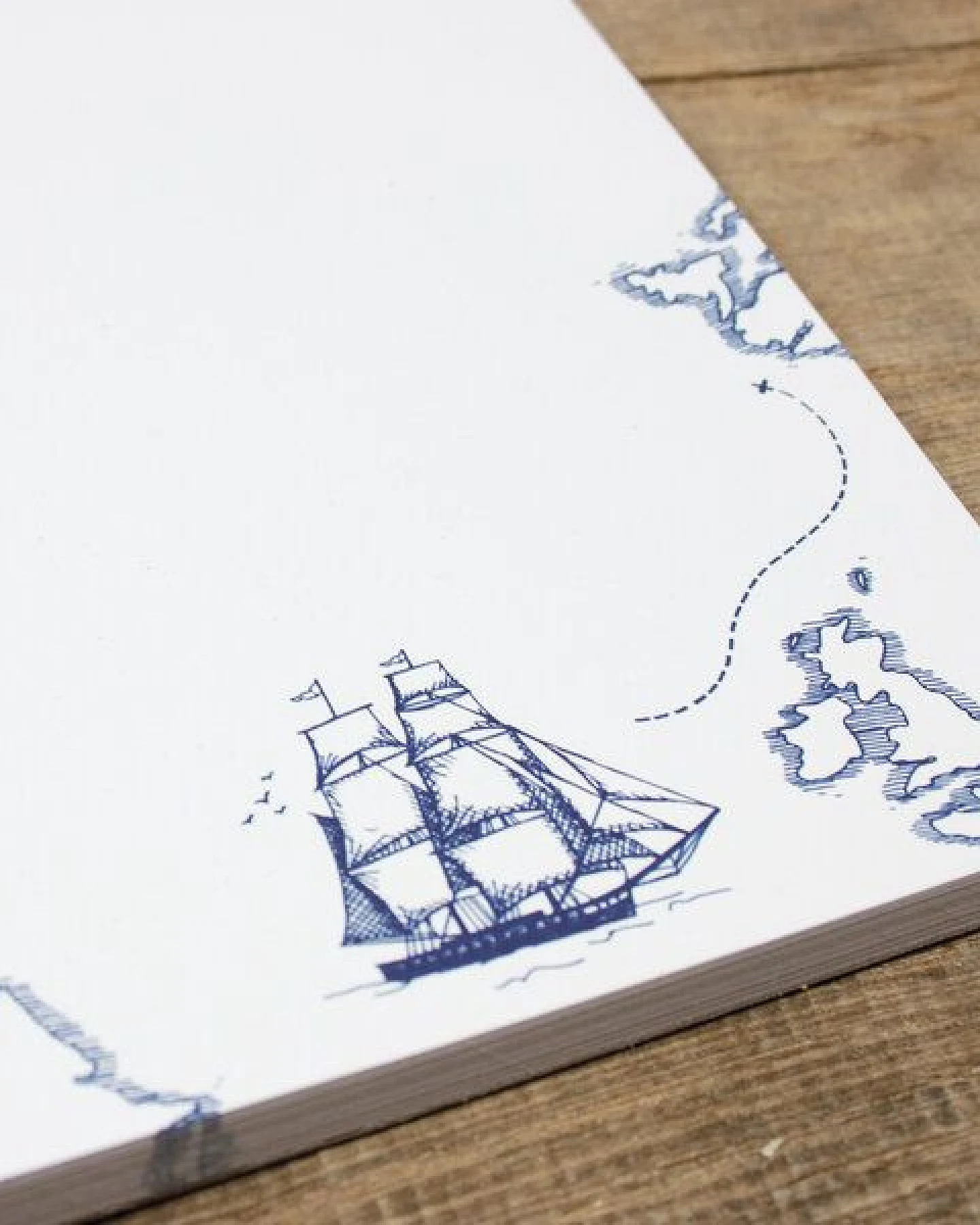 Bow & Hummingbird Notizblock Segelschiff – Ansicht 2