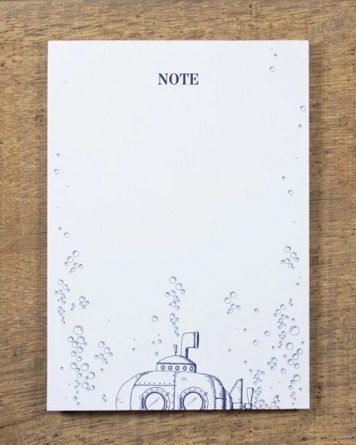 Bow & Hummingbird Notizblock U-Boot