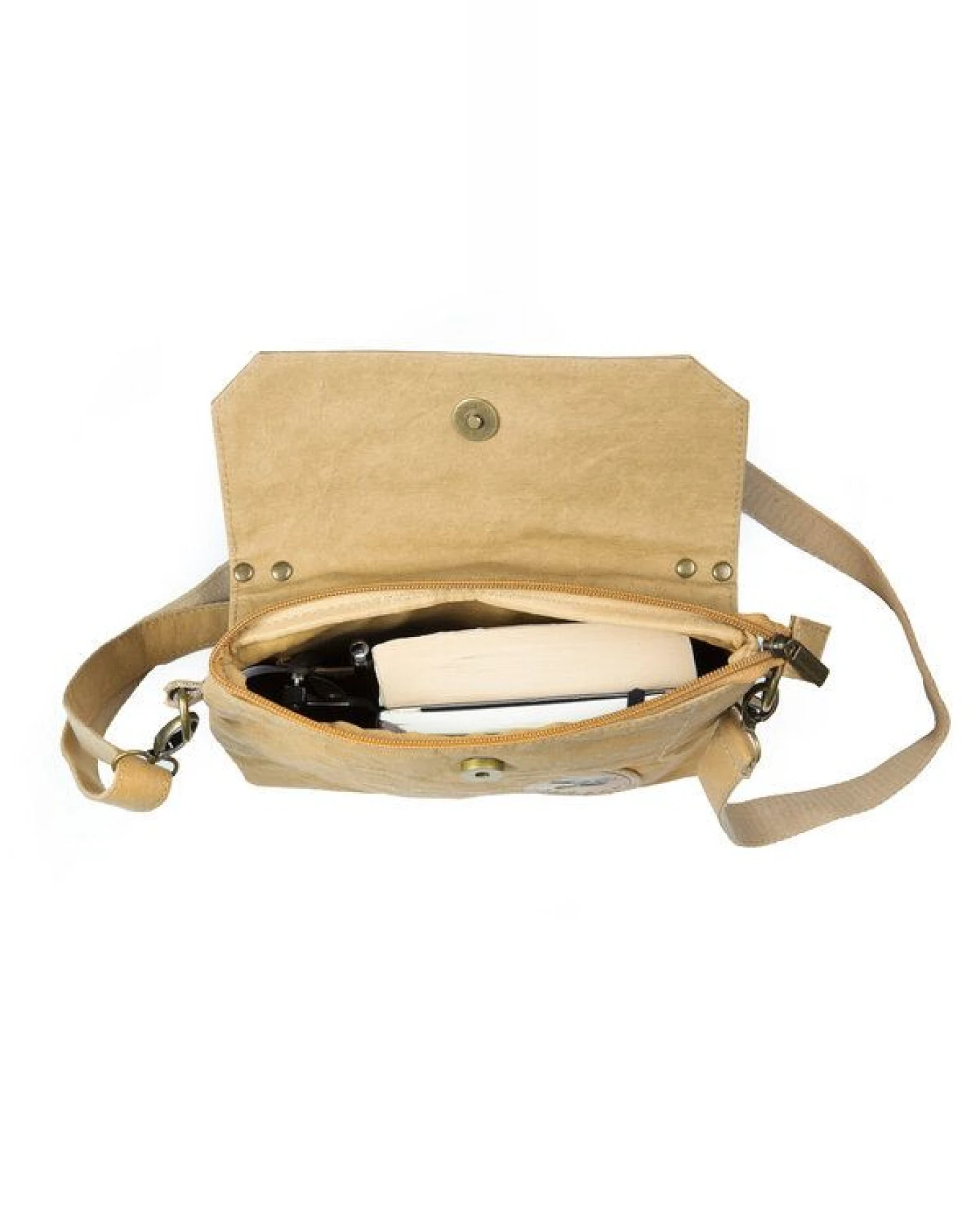 PAPERO Umhängetasche Kraft Papier Handtasche reißfest, wasserfest – Ansicht 2