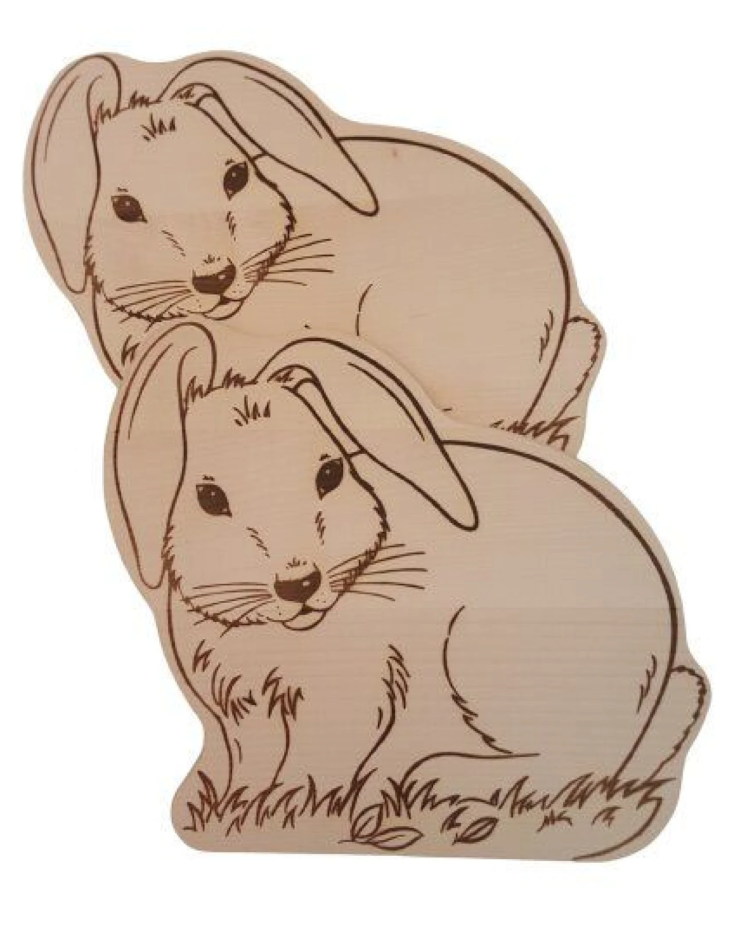 ReineNatur Brettchen Hase - Vesperbrett – Ahorn - Größe: 24x21x1,2 cm – Ansicht 2
