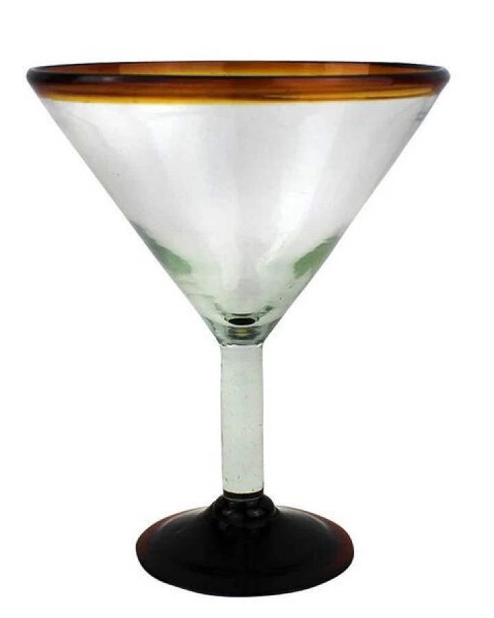 Mitienda Shop Martini Gläser 2er Set Bernstein, mundgeblasen