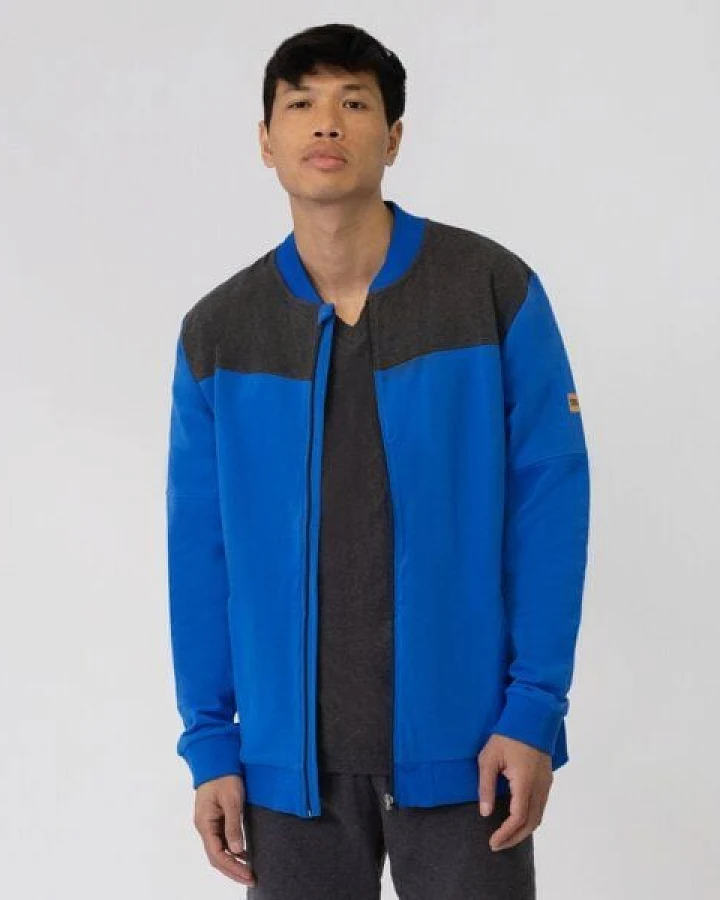 TAO Sportswear Bequeme Herren Freizeitjacke aus Bio-Baumwolle EMIL mit farblichen Akzent