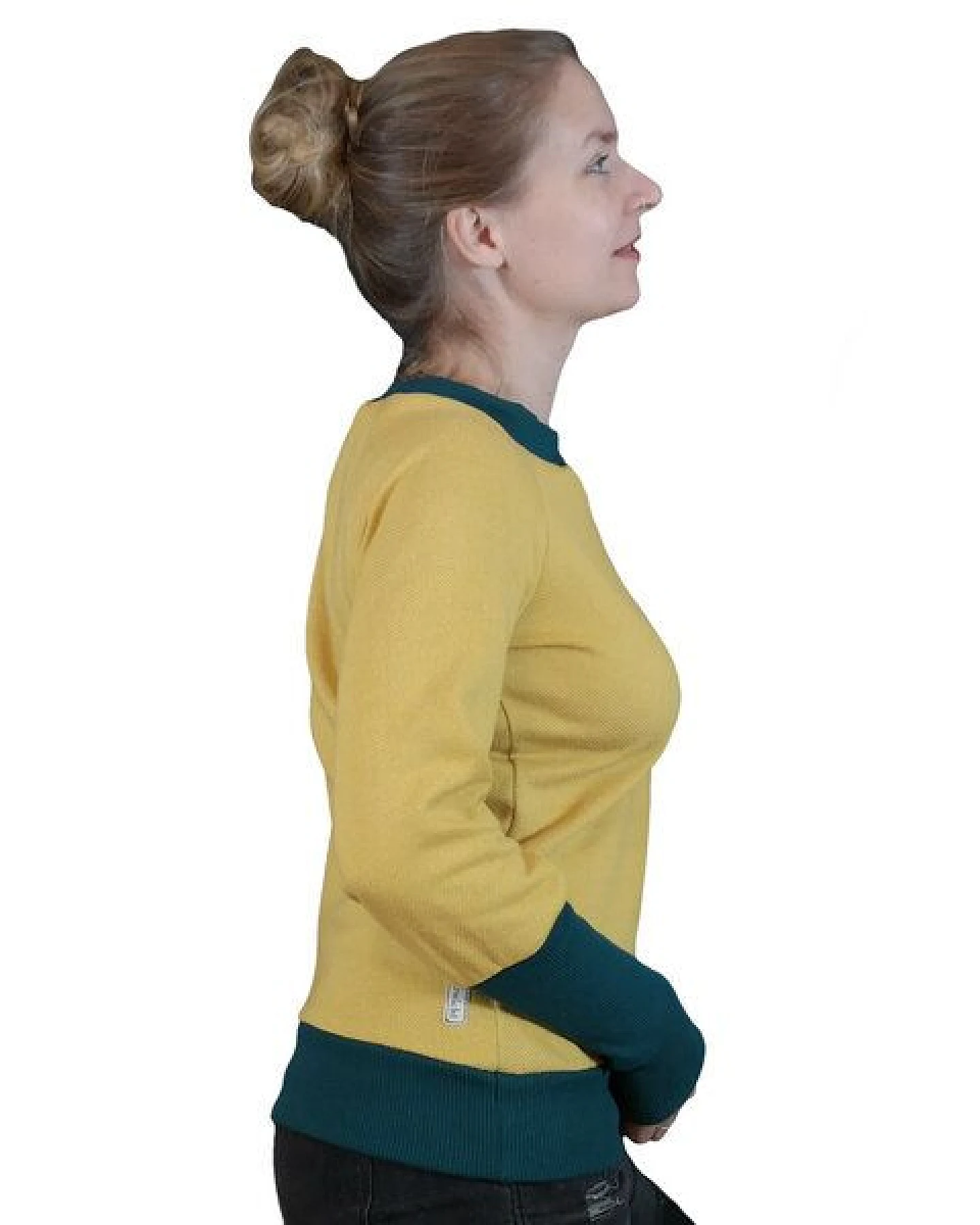 liebewicht Pullover Sweatshirt kurz mit langen Bündchen – Ansicht 3