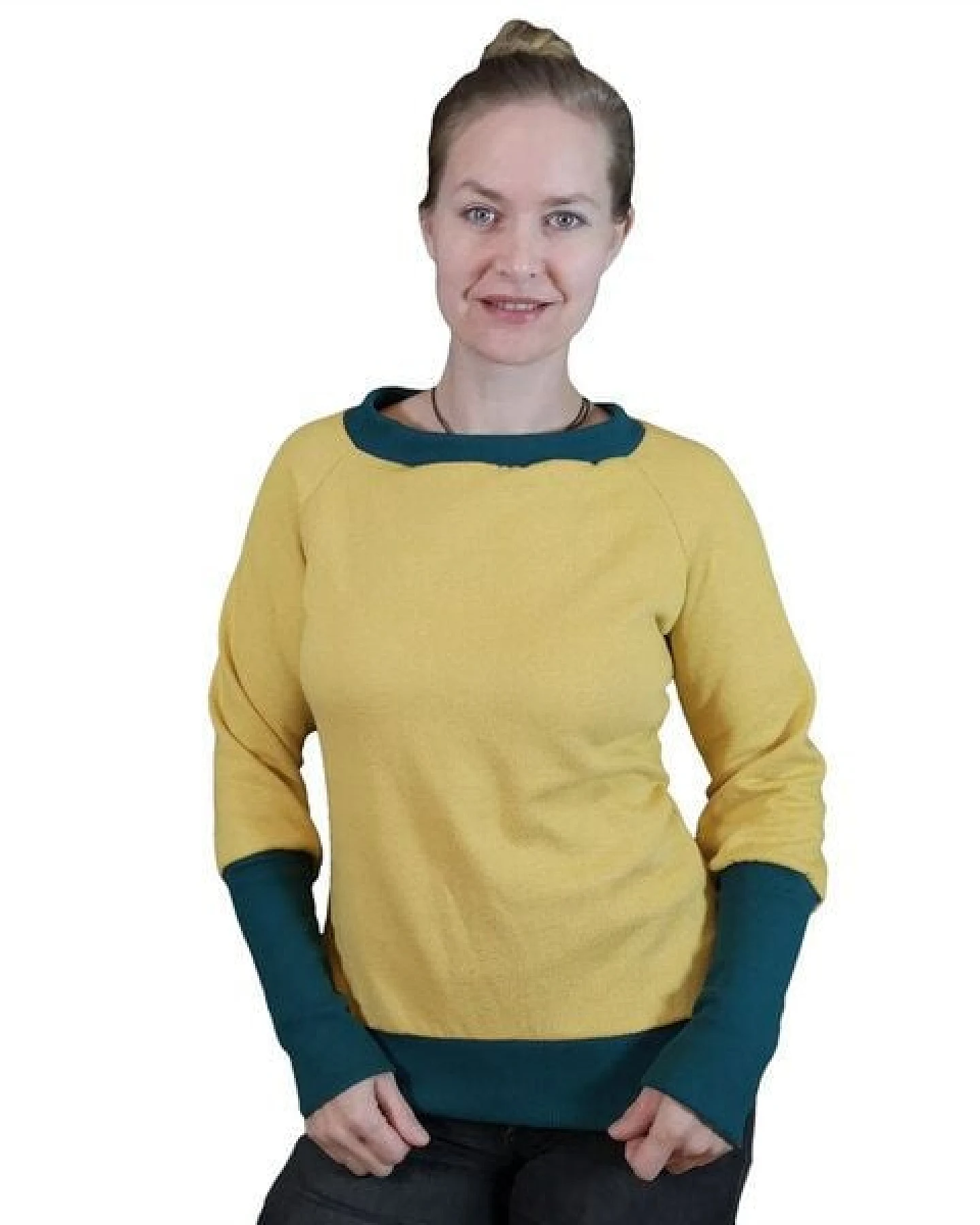 liebewicht Pullover Sweatshirt kurz mit langen Bündchen – Ansicht 4