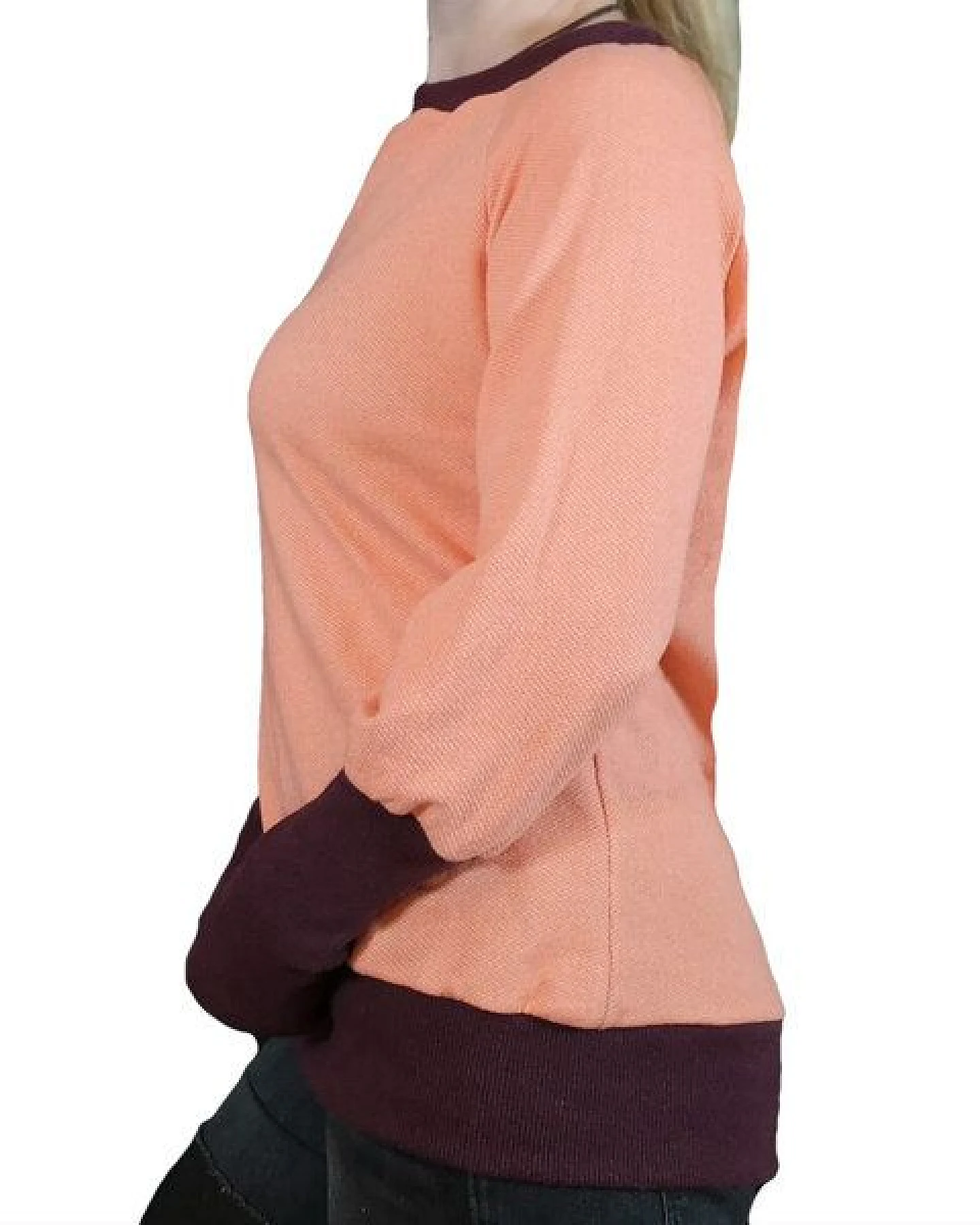 liebewicht Pullover Sweatshirt kurz mit langen Bündchen – Ansicht 3
