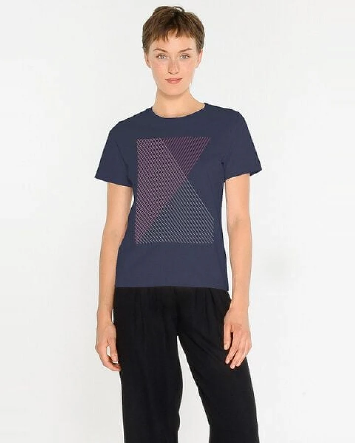 ThokkThokk Damen Print T-Shirt SPACEGRID aus Biobaumwolle