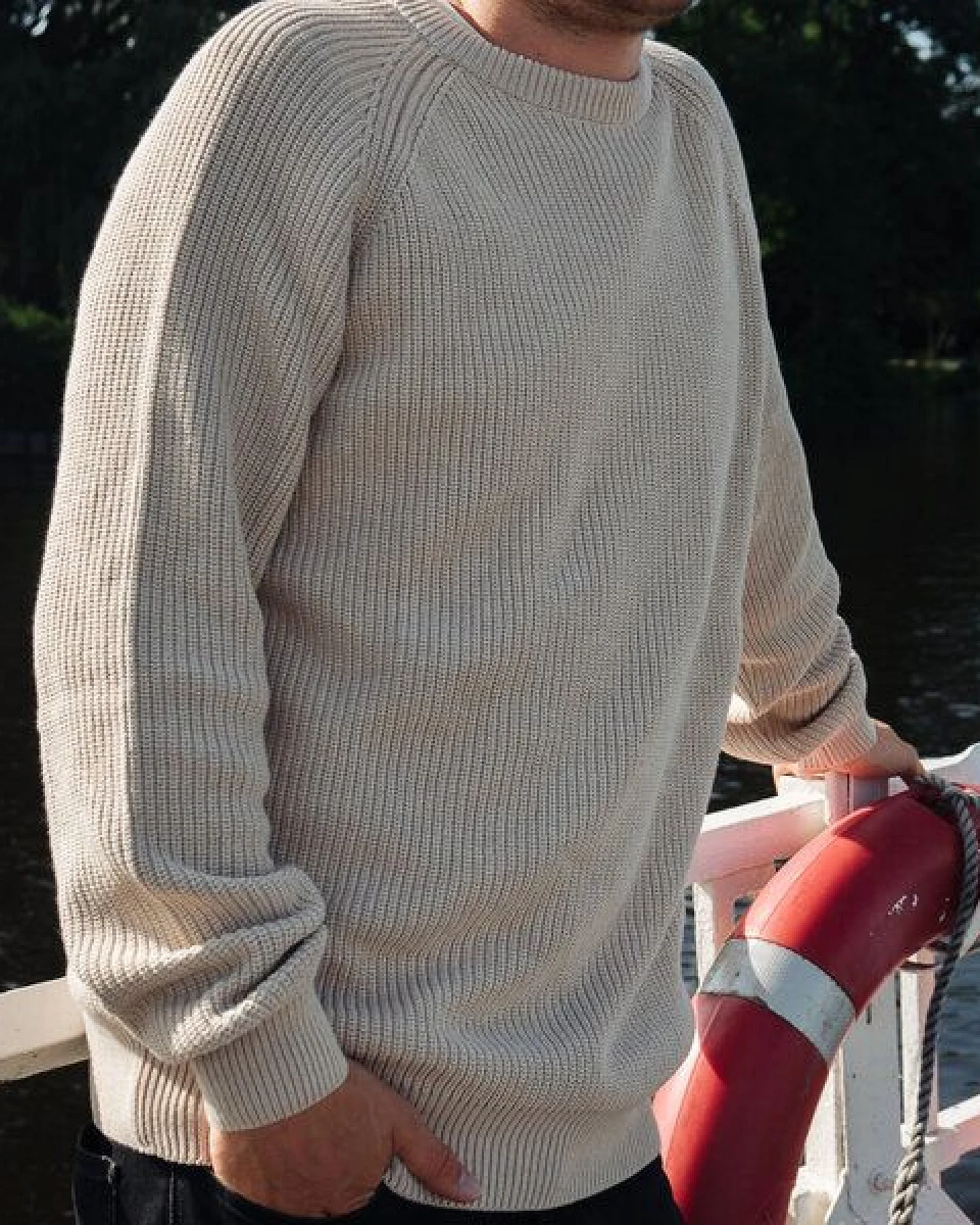 RAGO - Strickpullover (Herren) aus 100% Bio-Baumwolle (GOTS) von SALZWASSER – Ansicht 2