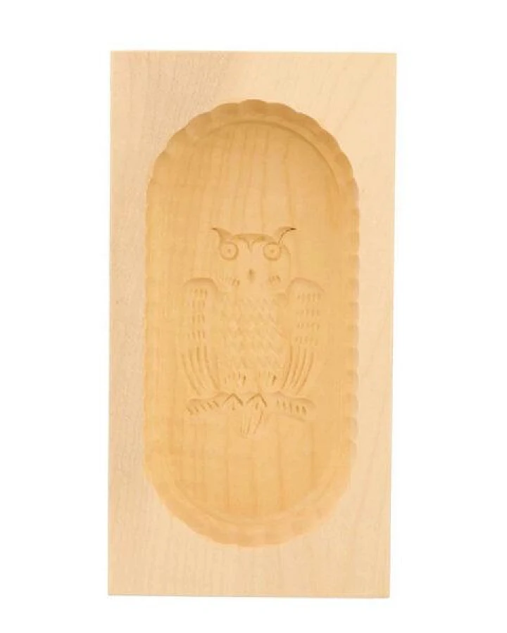 Mitienda Shop Butterform aus Holz Eulen Motiv, Sturz-Form 250g