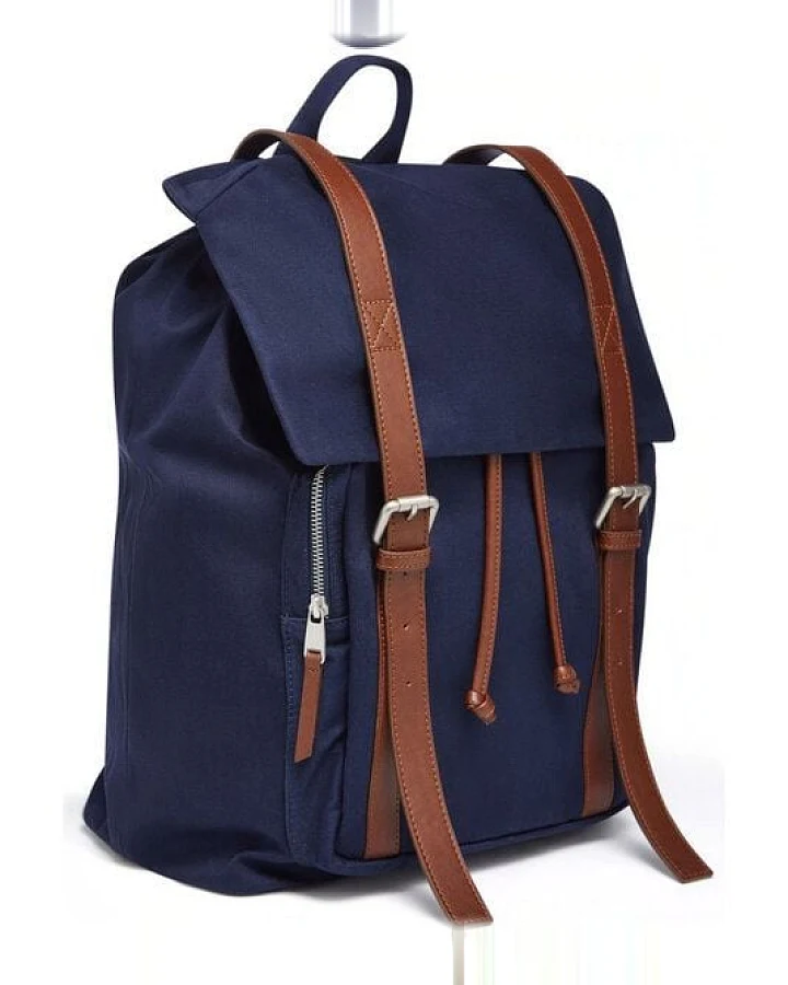Will's Vegan Shop Duffel Rucksack aus schwerem Baumwoll-Canvas